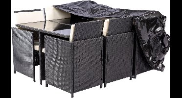 MaxxGarden Tuinset beschermhoes - 308x138x89cm - Weerbestendig - Zwart