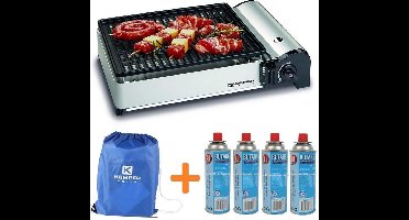 Kemper portable smart gas barbecue | Tafelbarbecue | Campingkooktoestel | 4 gasflessen