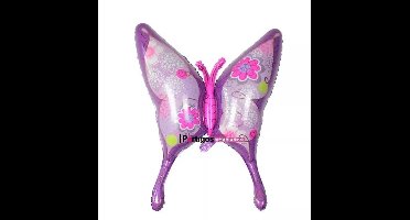 Ballon Vlinder XL roze paars, kindercrea