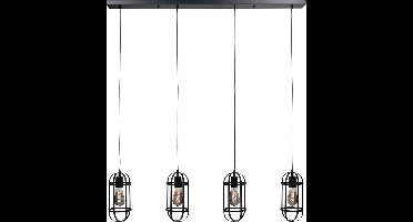 HighLight hanglamp Longo balk 4 lichts - zwart