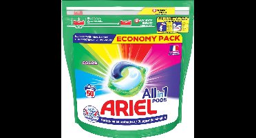 Ariel All in 1 Wasmiddel Pods Kleur Color - 50 Wasbeurten - Voordeelverpakking