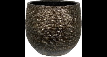 Tokio bloempot goud D28 x H26 cm