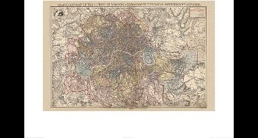 Kunstdruk Stanfords - Map of the County of London 1888 60x80cm