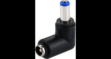 Haakse DC connector - 2.1 x 5.5 - verloop stekker 90 graden