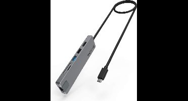 Wavlink USB-C 4K Mini Docking Station - HDMI - SD/TF kaart lezer - USB 3.0 - Ethernet poort - Multifunctioneel - Reis - USB HUB - Docking - Windows - Mac OS X