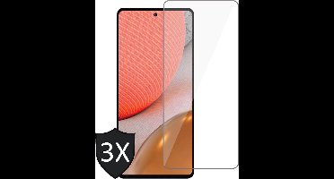 Screenprotector geschikt voor Samsung A72 - 3x Glas Screen Protector