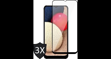 Screenprotector geschikt voor Samsung A02s - 3x FullGuard Glas Screen Protector