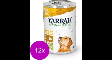 12x Yarrah Bio Alu Pate Graanvrij - Kip - Hondenvoer - 150g