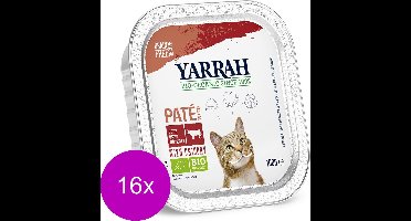 Yarrah Bio Kat Alu Pate - Rund - Kattenvoer - 16 x 100 g NL-BIO-01
