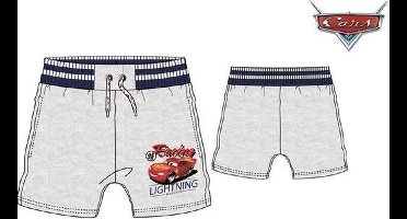 Disney Cars short / korte broek - sportbroek - joggingstof met aansnoerkoord - grijs - maat 104 (4 jaar)