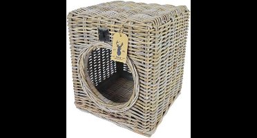 Boony Est1941 Kattenmand Rotan Hocker 40X40X45 CM