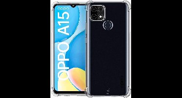 Hoesje geschikt voor Oppo A15 - Anti Shock Proof Siliconen Back Cover Case Hoes Transparant