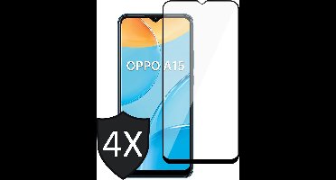 Screenprotector geschikt voor Oppo A15 - FullGuard Screen Protector - 4 Stuks