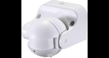 Renkforce 1362991 HF-bewegingsmelder Opbouw (op muur), Opbouw (op product), Wand 180 ° Relais Wit IP44