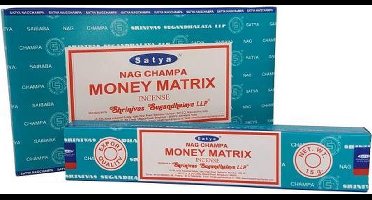 Satya Nag Champa Money Matrix wierook 12 x 15 gram