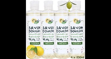 Cigale Bio AKTIE voordeel pakket. Biologische olijf olie douchegel 4x250ml. Zonder conserveermiddel - kleur