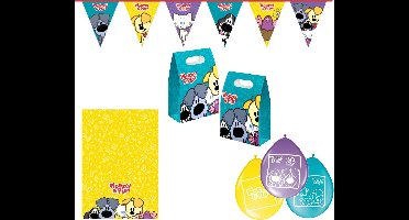 WOEZEL EN PIP PARTY SET! | verjaardag | woezel | Pip | Kinderverjaardag | Tafelkleed | Ballonnen | Slinger | Uitdeelzakjes | Peuter | Kleuter