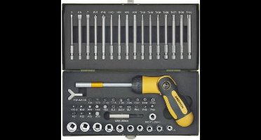 Proxxon Industrial 23104 Bitset 54-delig Binnen-zesrond (TX), Inbus, Plat, Kruiskop Pozidriv, Kruiskop Phillips