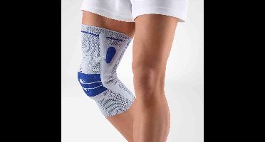 Bauerfeind Genutrain P3 met Siliconenboord Kniebrace - 6 - Links - BlauwGrijs