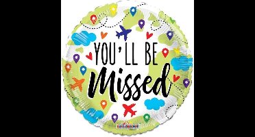 Witbaard Folieballon You'll Be Missed 46 Cm Zwart/groen