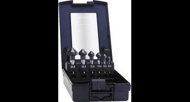 Exact 51157 Kegelverzinkboorset 6-delig 6.3 mm, 8.3 mm, 10.4 mm, 12.4 mm, 16.5 mm, 20.5 mm HSS TiAIN Cilinderschacht 1