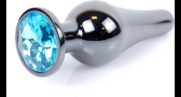Power Escorts - Butt Plug - Dark Silver - Anaal - LichtBlauw