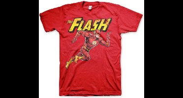 DC Comics The Flash Heren Tshirt -M- Running Rood
