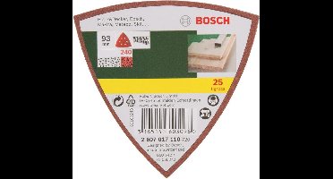 Bosch 25-delige schuurbladenset voor deltaschuurmachine - klithechting - korrel 240