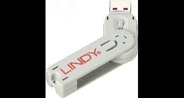 Lindy sleutel voor USB Port Schloss wit 40624