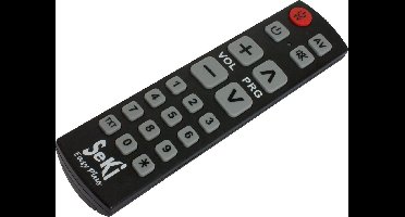 Universele afstandsbediening Seki Easy PLUS - Werkt alleen op infrarood- Zwart