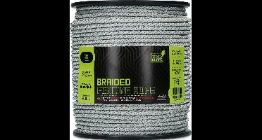 ZoneGuard Afrastingskoord - 200 m - Gevlochten Afrasteringskoord - 6 mm - Wit met Groen