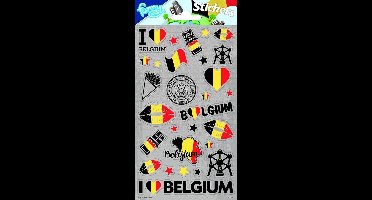 Funny Products Stickers België 20 X 10 Cm Folie Papier 28 Stuks