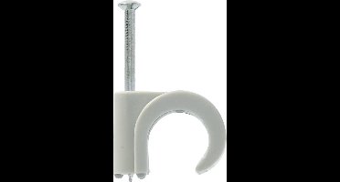 KOPP spijkerclip rond | voor kabel Ø 4 tot 7 mm | wit | 100 STUKS