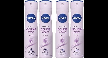 NIVEA Deo Spray Double Effect - Voordeelverpakking 4 x 150 ml