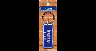 Paper Dreams Sleutelhanger Straatnaam Irene 9 Cm Staal Blauw