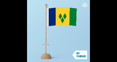 Tafelvlag Saint Vincent en de Grenadines 10x15cm | met standaard