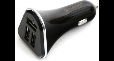 Platinet PLCR3B Autolader met 3XUSB - 5,2A - Zwart