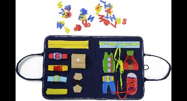 PROSIN® Busy Board - Montessori Speelgoed - Basisvaardigheidsbord - Activiteitenbord - Motoriek Speelgoed - Leerspeelgoed - Leren - Ontwikkeling - Veter Strikken - Educatieve Spellen - Leerzaam Speelgoed - Speelgoed - Baby - Peuter