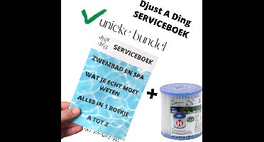 6 x Intex Filter H voor Zwembad ✅ Onderhoud Cartridge Type H ( 29007 / 29008 ) + Serviceboek Djust A Din