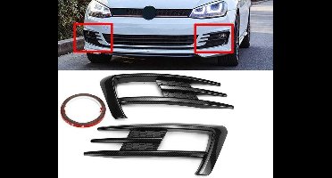 Carbon Trim Spoiler Look GTI GTD Look Geschikt Voor Golf 7 modellen 1.2 1.4 1.6 2.0 Tdi Tsi Variant Voorbumper Spoiler Mistlamp