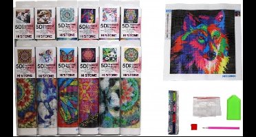 Kidsfun Diamond painting speelgoed 30 x 30 cm - creatieve set.