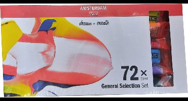 Standard set 72 kleuren 20 ml tubes acrylverf