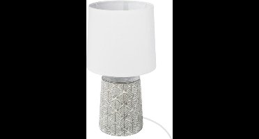 Stenen tafellamp - E27 - 60 W - H. 35,5 cm - Grijs