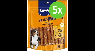 Vitakraft DeliCHEWS kauwrollen - hondensnack - 5 zakken x 25 stuks