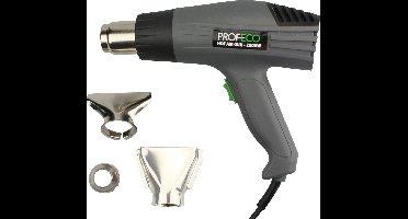Profeco heteluchtpistool 2000W - Heatgun - Warmtepistool - Regelbaar; 450 tot 600 ºC.