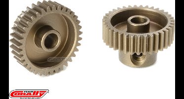 Team Corally - 64 DP Motortandwiel - Kort - Gehard staal - 35 Tanden - Motoras dia. 3.17mm