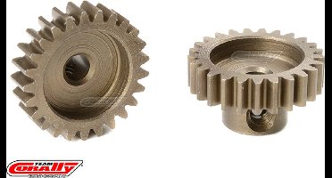 Team Corally - M0.6 Motortandwiel - Kort - Gehard staal - 25 Tanden - Motoras dia. 3.17mm