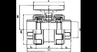 Effast PVC kogelkraan - 75mm - lijmverbinding