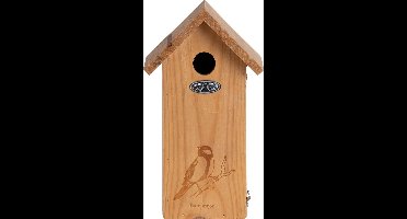 Best for Birds Koolmees silhouet - Vogelhuisje - Bruin - 16,5 x 14 x 29,5 cm