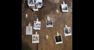 Star Trading Clippy LED lichtsnoer - 10 knijpers - 1m35 - batterijen - indoor